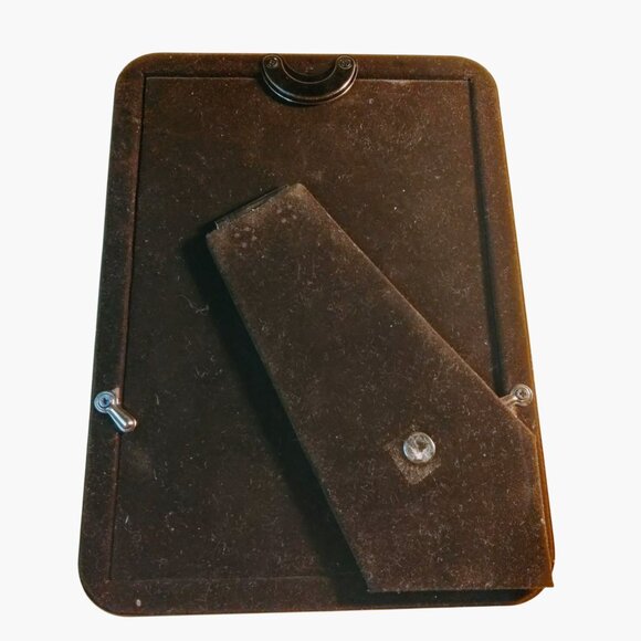 Gold-Tone Metal Picture Frame With Velvet Backing For 5x7 Photos - Picture 5 of 6